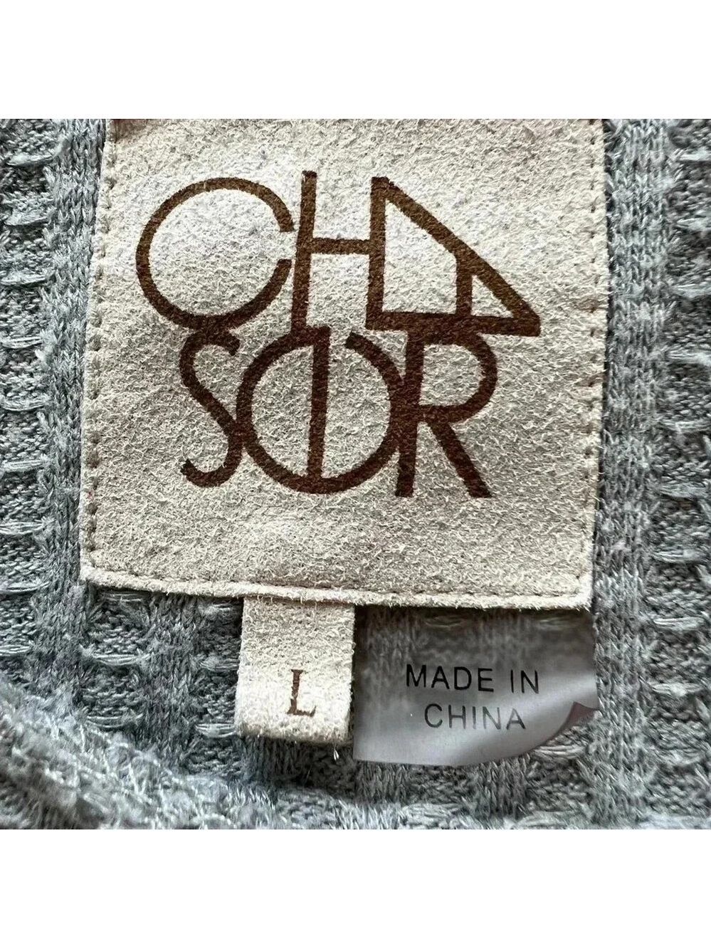 Chaser Womens Gray Waffle Knit Thermal Top Button Long Sleeve Tunic Top … - Picture 2 of 9